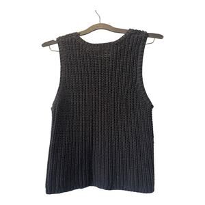Old Navy Black Knit Sweater Vest Women’s Medium Sleeveless Pullover (059)